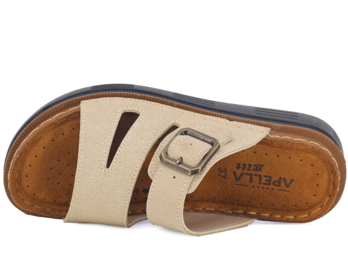 Apella Zenne 480-24 Elit Kutulu Günlük Terlik Bej - 2