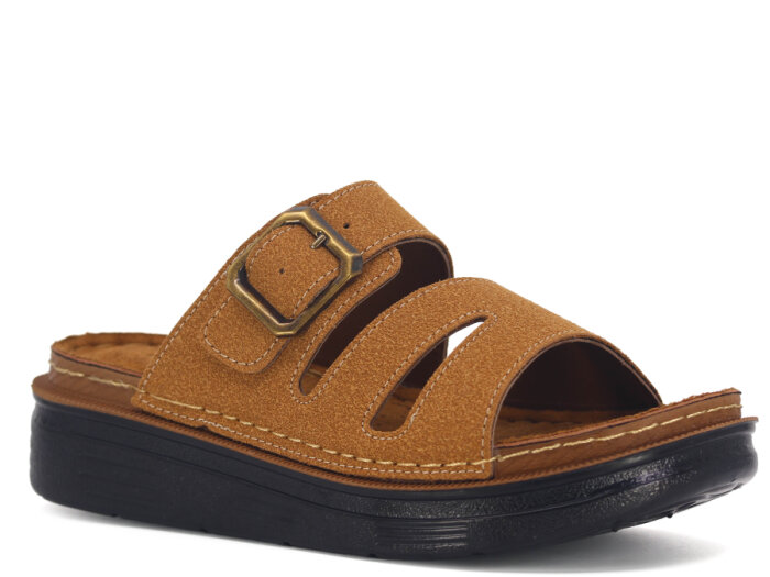 Apella Zenne 480-24 Elit Kutulu Günlük Terlik Camel - 1