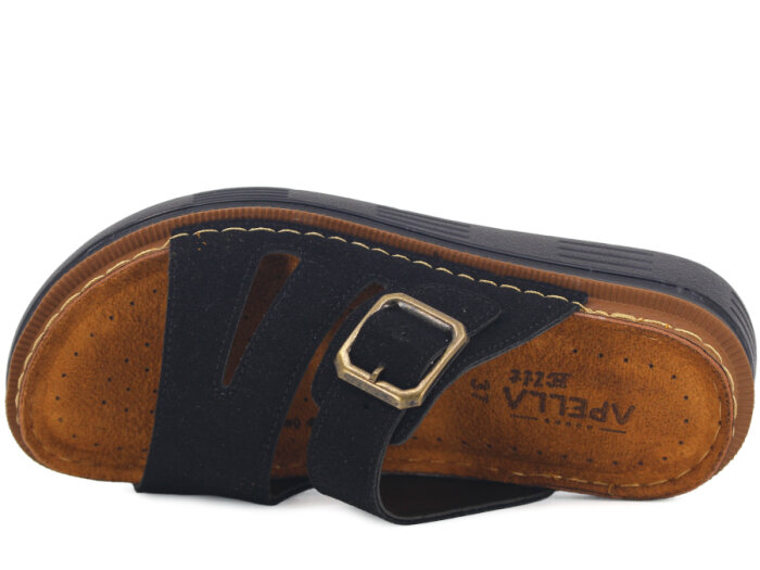 Apella Zenne 480-24 Elit Kutulu Günlük Terlik Siyah - 2