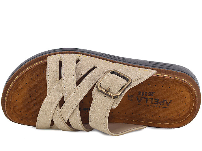 Apella Zenne 480-25 Elit Kutulu Günlük Terlik Bej - 2