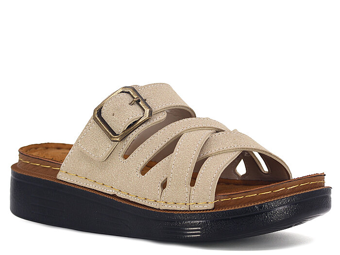 Apella Zenne 480-25 Elit Kutulu Günlük Terlik Bej - 1