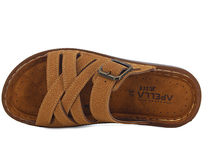 Apella Zenne 480-25 Elit Kutulu Günlük Terlik Camel - 2