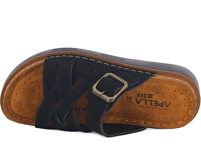 Apella Zenne 480-25 Elit Kutulu Günlük Terlik Siyah - Apella (1)