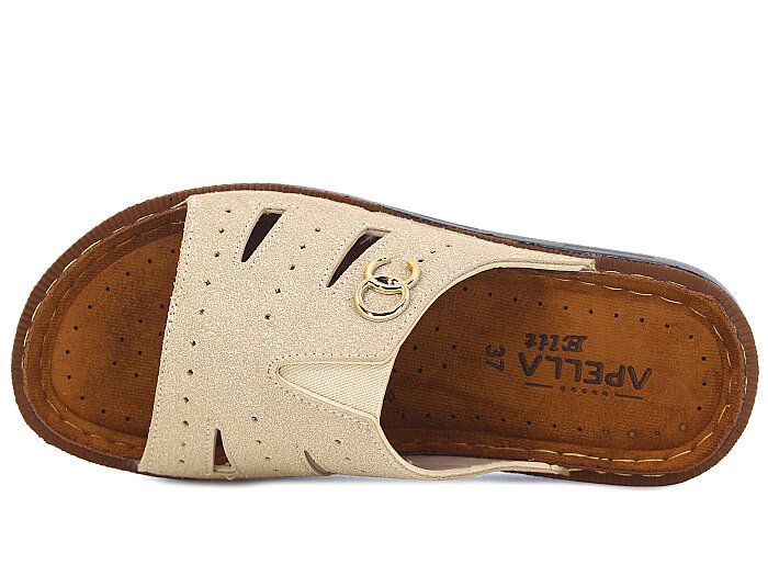 Apella Zenne 480-26 Elit Kutulu Günlük Terlik Bej - 2