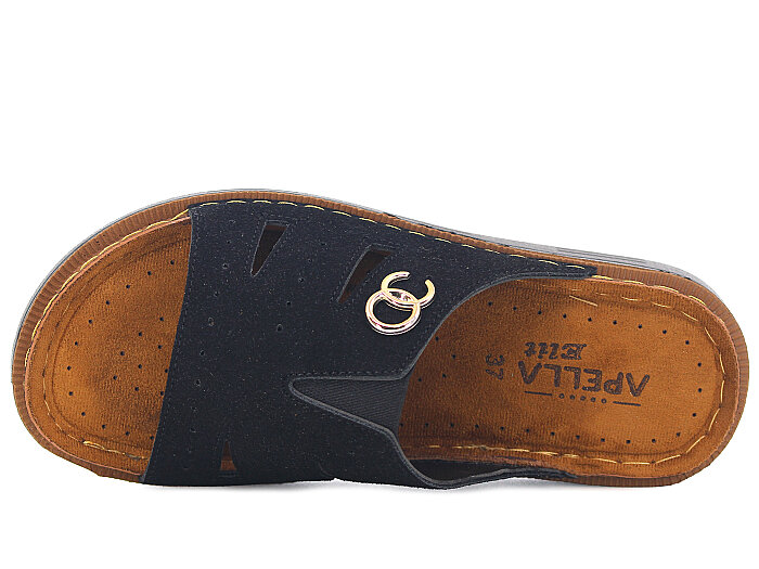 Apella Zenne 480-26 Elit Kutulu Günlük Terlik Siyah - Apella (1)