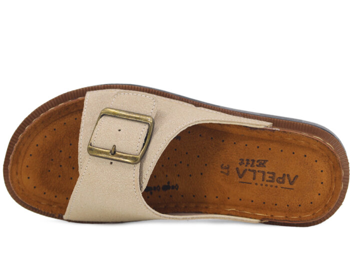 Apella Zenne 480-5 Elit Tek Toka Kutulu Günlük Terlik Bej - 2