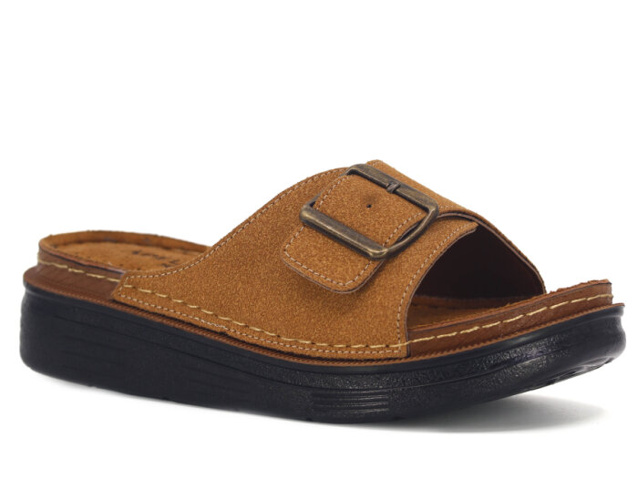 Apella Zenne 480-5 Elit Tek Toka Kutulu Günlük Terlik Camel - 1