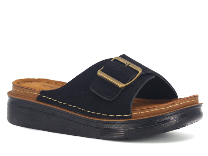 Apella Zenne 480-5 Elit Tek Toka Kutulu Günlük Terlik Siyah - 1