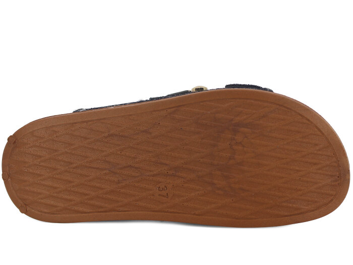 Apella Zenne 490-4 Class Çift Toka Simli Kutulu Günlük Terlik Siyah - 3