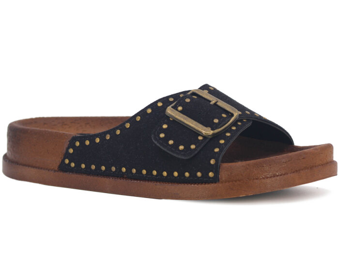 Apella Zenne 495-5 Troya Tek Toka Kutulu Günlük Terlik Siyah - 1