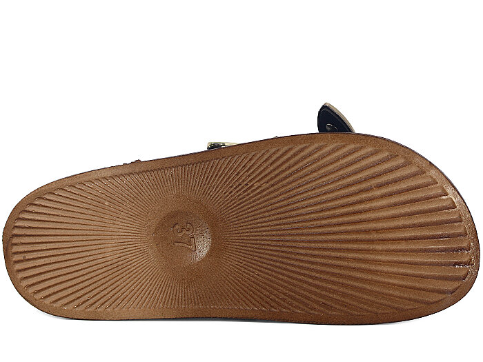 Apella Zenne 495-9 Troya Çift Toka Kutulu Günlük Terlik Siyah - 3