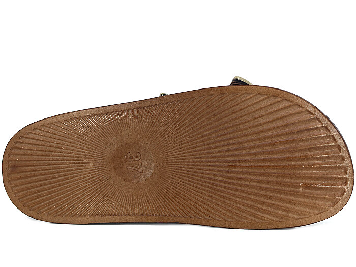 Apella Zenne 495-9 Troya Çift Toka Kutulu Günlük Terlik Vizon - 3