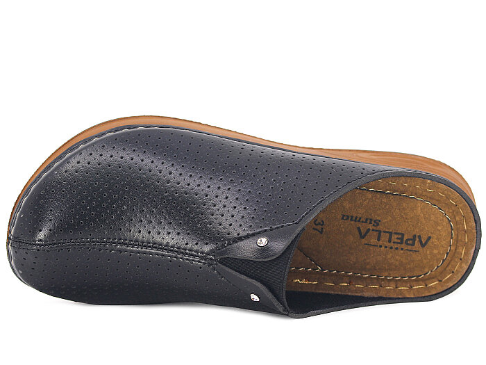 Apella Zenne 500-2 Sırma Kapalı Kutulu Kapalı Terlik Siyah - Apella (1)