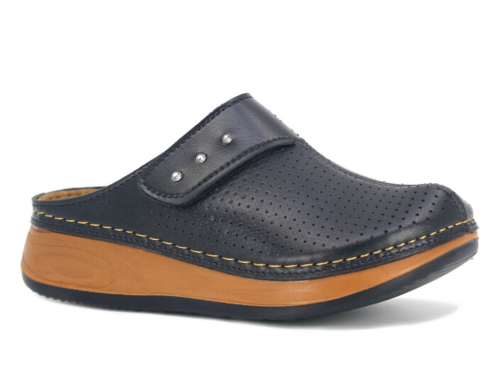 Apella Zenne 500-1 Sırma Kapalı Kutulu Kapalı Terlik Siyah - Apella