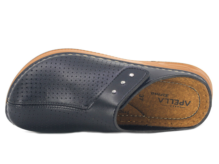 Apella Zenne 500-1 Sırma Kapalı Kutulu Kapalı Terlik Siyah - 2