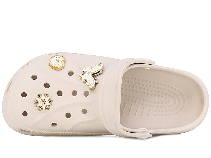 Apella Zenne E400-3 Eva Üç Etiketli Cross Terlik Taşlı Bej - Apella (1)