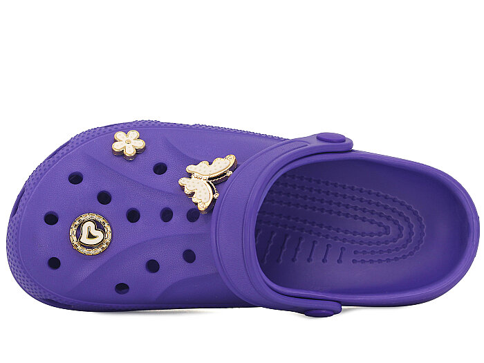 Apella Zenne E400-3 Eva Üç Etiketli Cross Terlik Taşlı Mor - Apella (1)