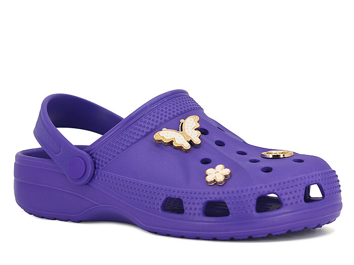 Apella Zenne E400-3 Eva Üç Etiketli Cross Terlik Taşlı Mor - Apella