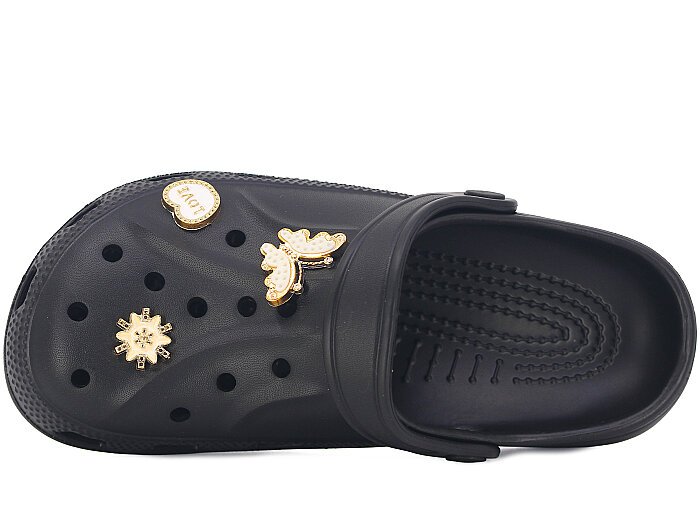 Apella Zenne E400-3 Eva Üç Etiketli Cross Terlik Taşlı Siyah - Apella