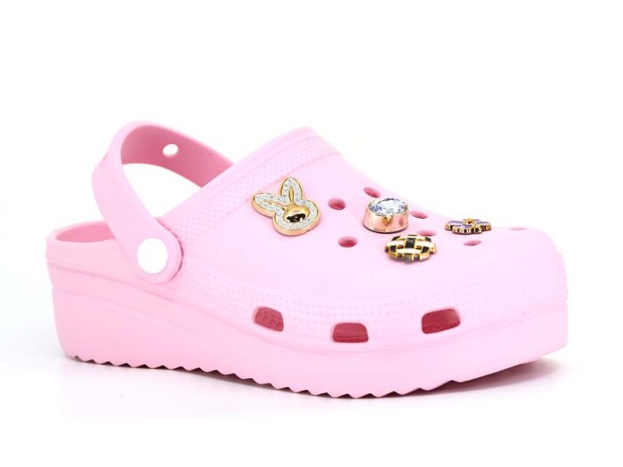 Apella Zenne E800-11 Fiesta Taşlı Eva Cross Terlik Açık Pembe - Apella