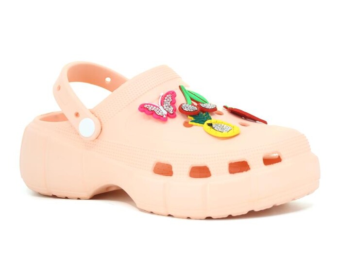 Apella Zenne E800-12 Samba Taşlı Eva Cross Terlik Pudra - Apella