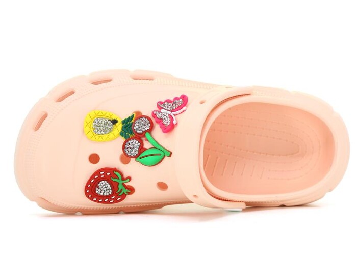 Apella Zenne E800-12 Samba Taşlı Eva Cross Terlik Pudra - Apella (1)