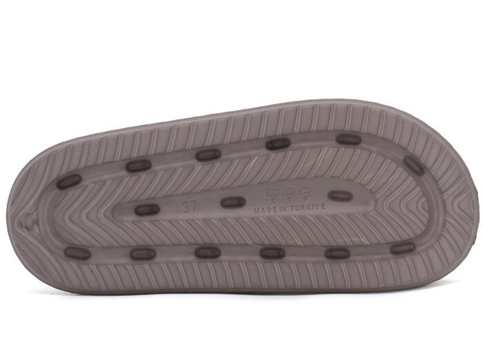 Apella Zenne E800-17 Örgülü Taşlı Lux Eva Terlik Vizon - 3