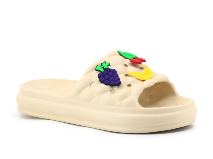 Apella Zenne E800-19 Bambu Etiketli Poşetli Lux Eva Terlik Meyveli Bej - Apella