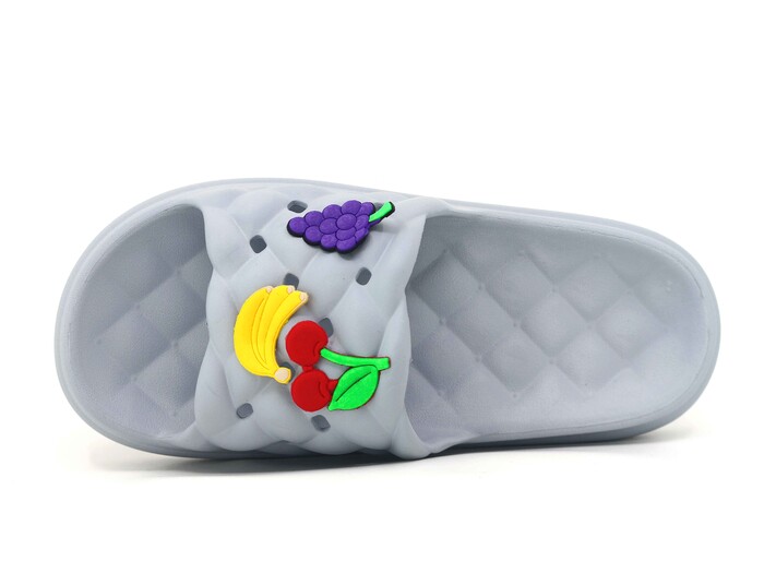 Apella Zenne E800-19 Bambu Etiketli Poşetli Lux Eva Terlik Meyveli Buz Gri - Apella (1)