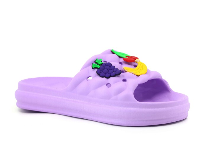 Apella Zenne E800-19 Bambu Etiketli Poşetli Lux Eva Terlik Meyveli Lila - Apella