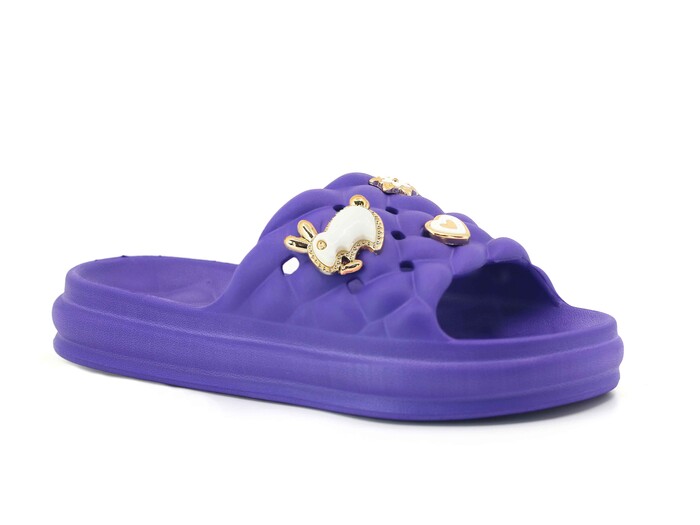 Apella Zenne E800-19 Bambu Etiketli Poşetli Lux Eva Terlik Mor - Apella