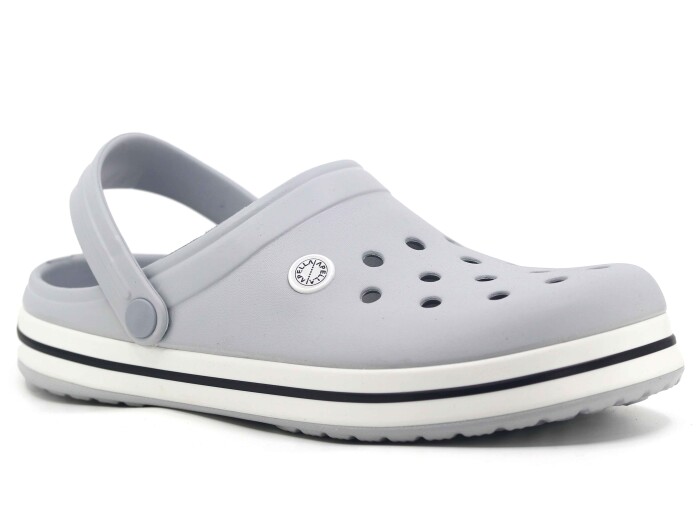 Apella Zenne E800-2 Eva Sargılı Cross Terlik Buz Gri - Beyaz Siyah Sargı - 1