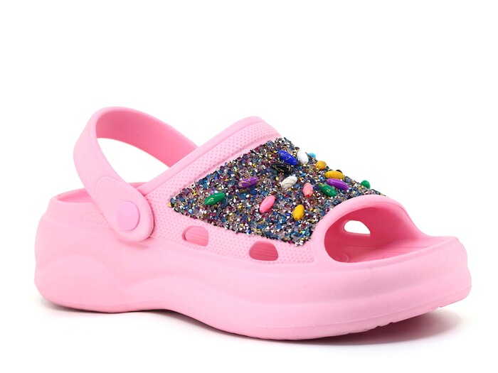 Apella Zenne E800-20-1 Kontes Lüx Taşlı Döngülü Lux Eva Terlik Açık Pembe - Apella