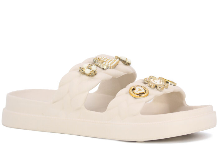 Apella Zenne E800-22 Karmen Üç Emojili Lux Eva Terlik Taşlı Bej - 1