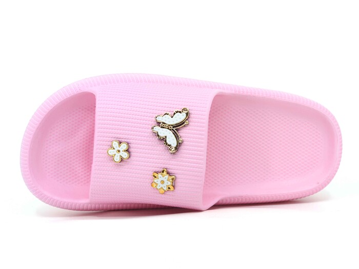 Apella Zenne E800-5 Havlu Taşlı Lux Eva Terlik Açık Pembe - Apella (1)