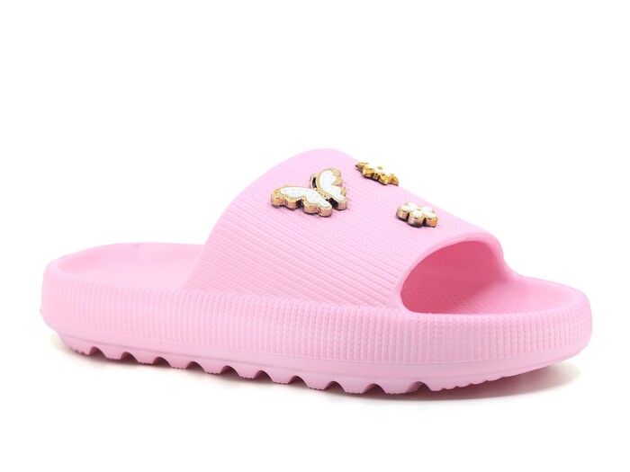 Apella Zenne E800-5 Havlu Taşlı Lux Eva Terlik Açık Pembe - Thumbnail