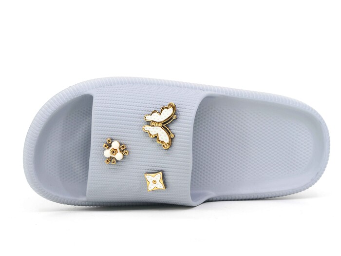 Apella Zenne E800-5 Havlu Taşlı Lux Eva Terlik Buz Grisi - Apella (1)