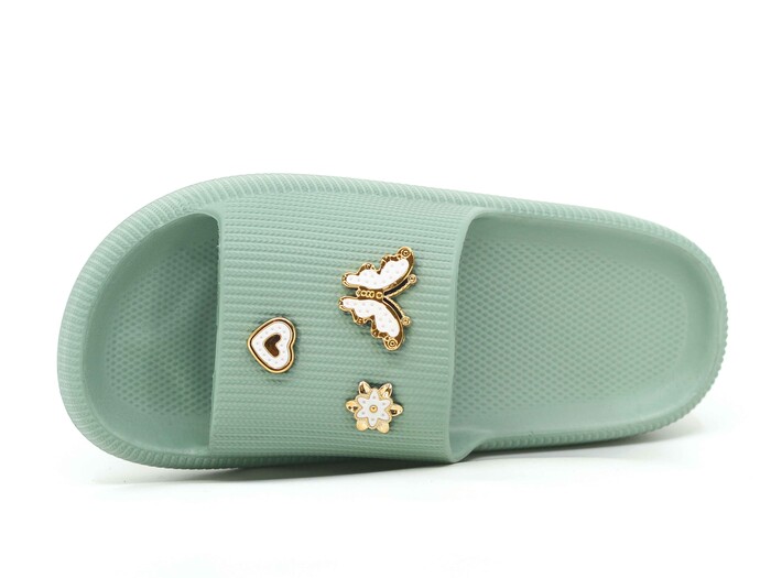 Apella Zenne E800-5 Havlu Taşlı Lux Eva Terlik Çağla Yeşili - Apella (1)