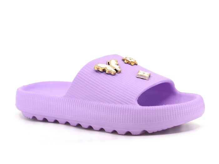 Apella Zenne E800-5 Havlu Taşlı Lux Eva Terlik Lila - Apella