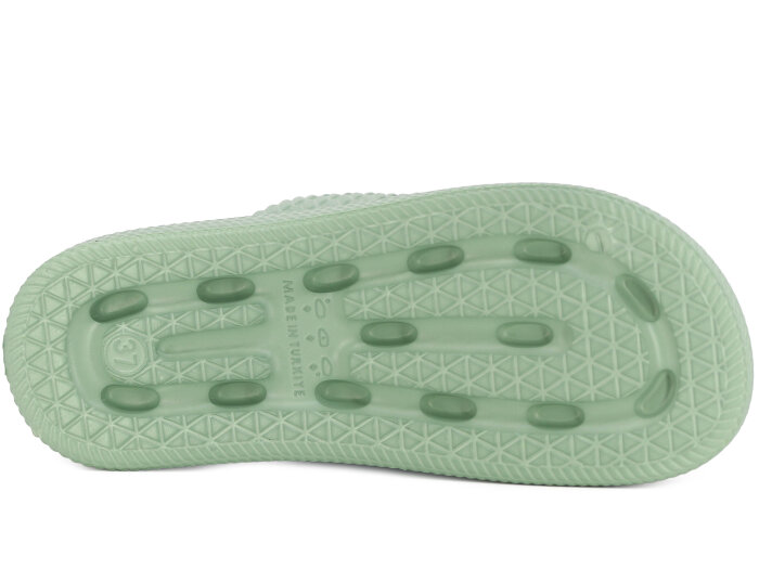 Apella Zenne E800-9 Başak Örgülü Lux Eva Terlik Çağla Yeşili - 3