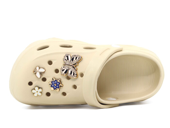 Apella Zenne E800-18 Salsa Taşlı Eva Cross Terlik Bej - Apella (1)