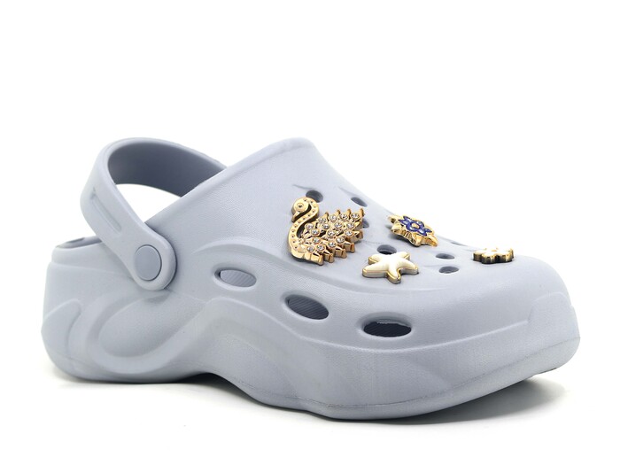 Apella Zenne E800-18 Salsa Taşlı Eva Cross Terlik Buz Grisi - Apella