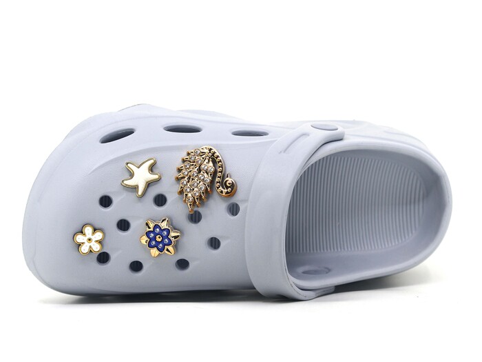 Apella Zenne E800-18 Salsa Taşlı Eva Cross Terlik Buz Grisi - Apella (1)