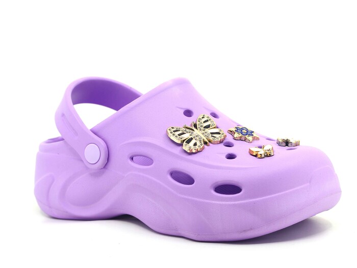 Apella Zenne E800-18 Salsa Taşlı Eva Cross Terlik Lila - 1