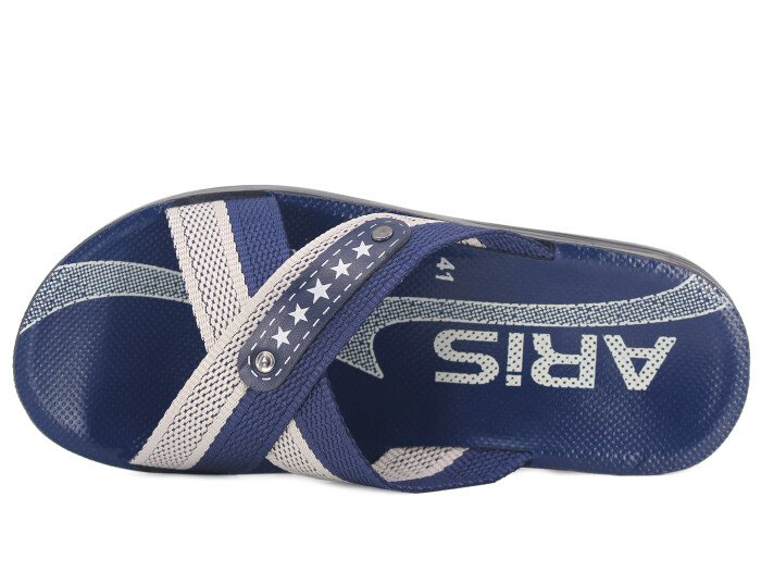 Aris Merdane 10201 Halatlı Günlük Terlik Lacivert - 2