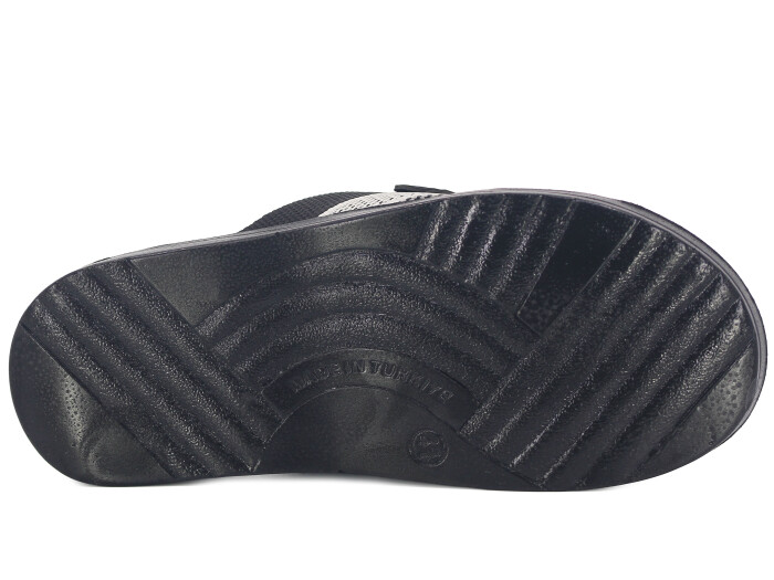 Aris Merdane 10201 Halatlı Günlük Terlik Siyah - 3