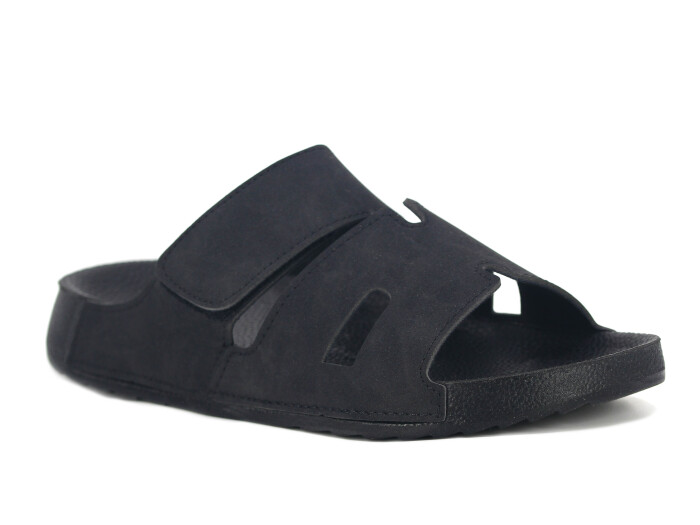 Aris Merdane 20003 Cırtlı Hrms Monta Spor Taban Kutulu Günlük Terlik Siyah - 1