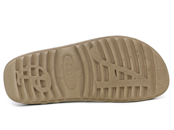 Aris Merdane 20054 Cırtlı Tokalı Monta Spor Taban Kutulu Günlük Terlik Bej - 3