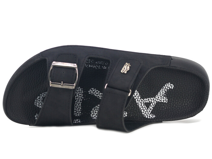 Aris Merdane 20054 Cırtlı Tokalı Monta Spor Taban Kutulu Günlük Terlik Siyah - 2