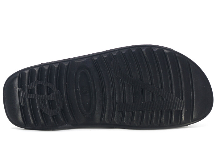 Aris Merdane 20054 Cırtlı Tokalı Monta Spor Taban Kutulu Günlük Terlik Siyah - 3